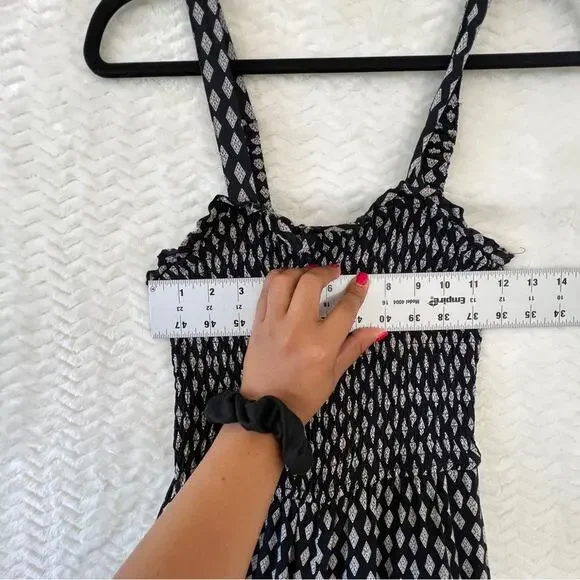 Japna Black White Handmade Artsy Boho Wide Leg Jumpsuit Womens Sz XS - Picture 13 of 13